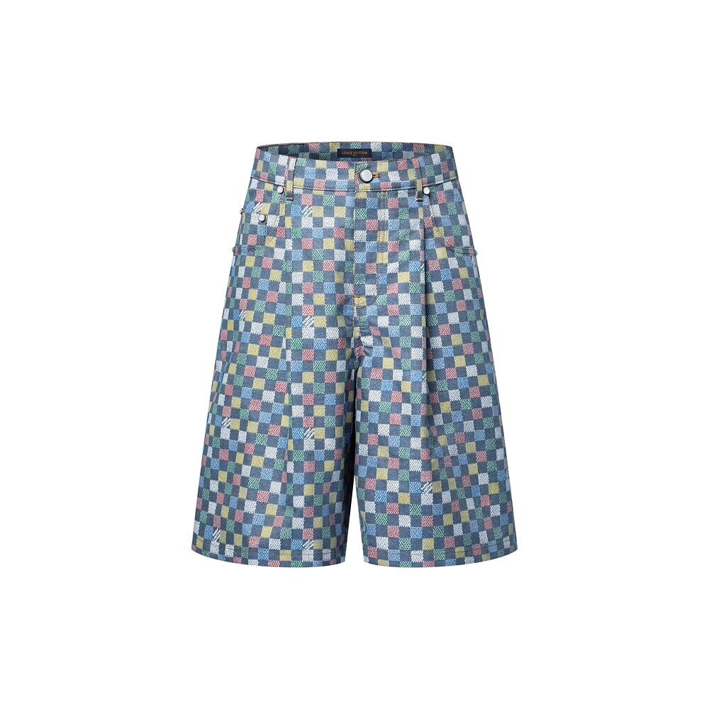 

Широкие шорты из шамбре Damier Louis Vuitton, мультиколор