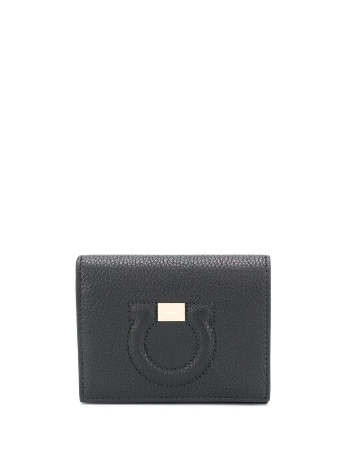 

Ferragamo кошелек из зернистой кожи с декором Gancini, черный