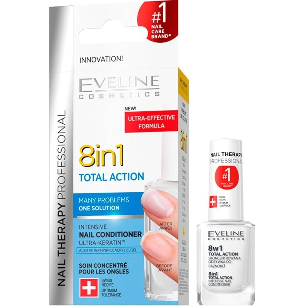 

Eveline Cosmetics, Nail Therapy, лак-кондиционер 8в1, 12 мл