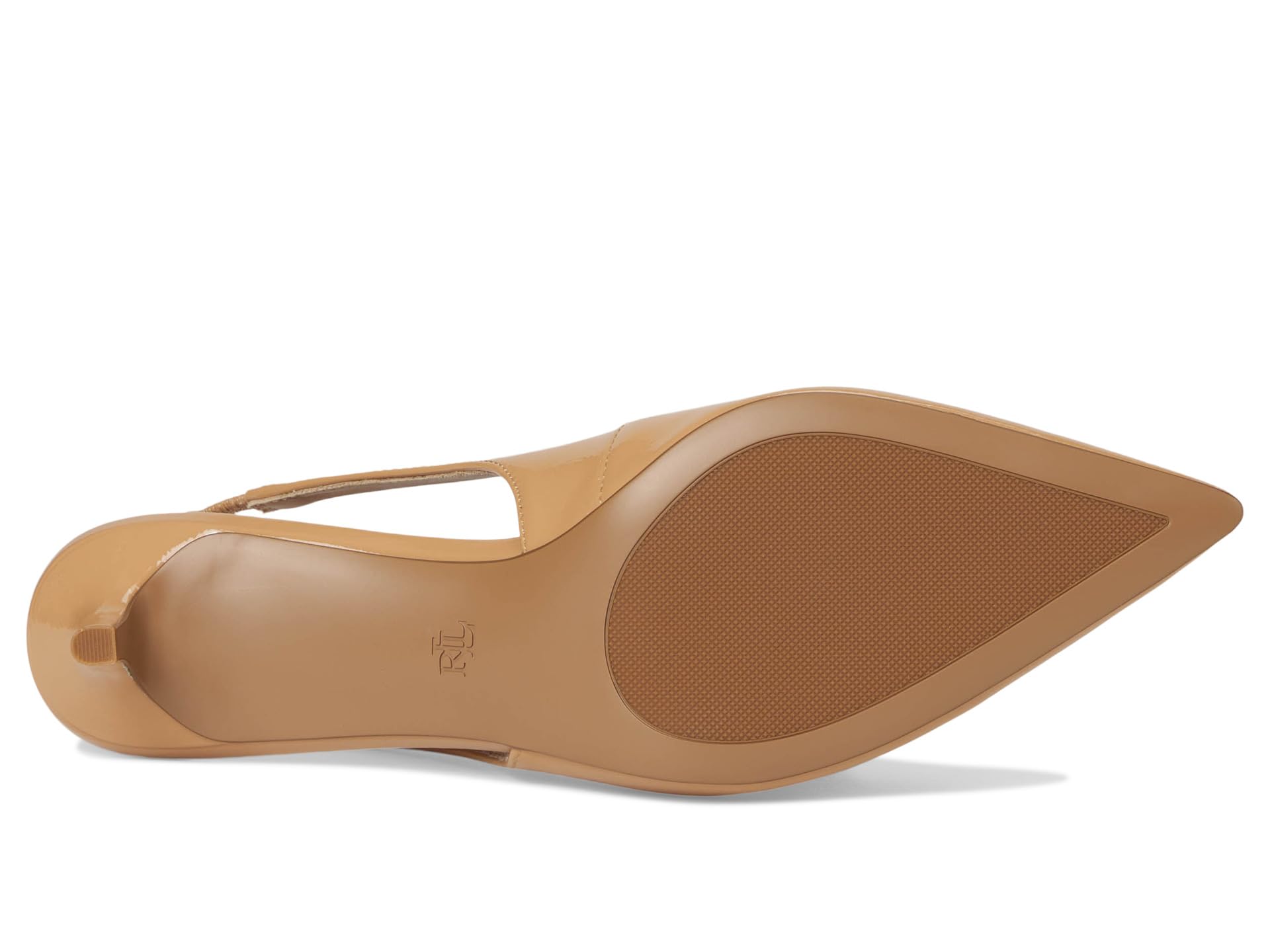Туфли Lauren Ralph Lauren Lolah Ii Patent Leather Slingback Pumps, Buff — фото 3