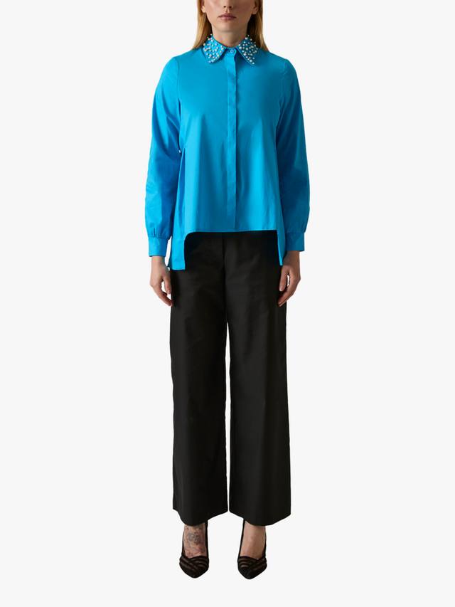 

Женская блузка с длинными рукавами и воротником-стойкой James Lakeland, Turqouise