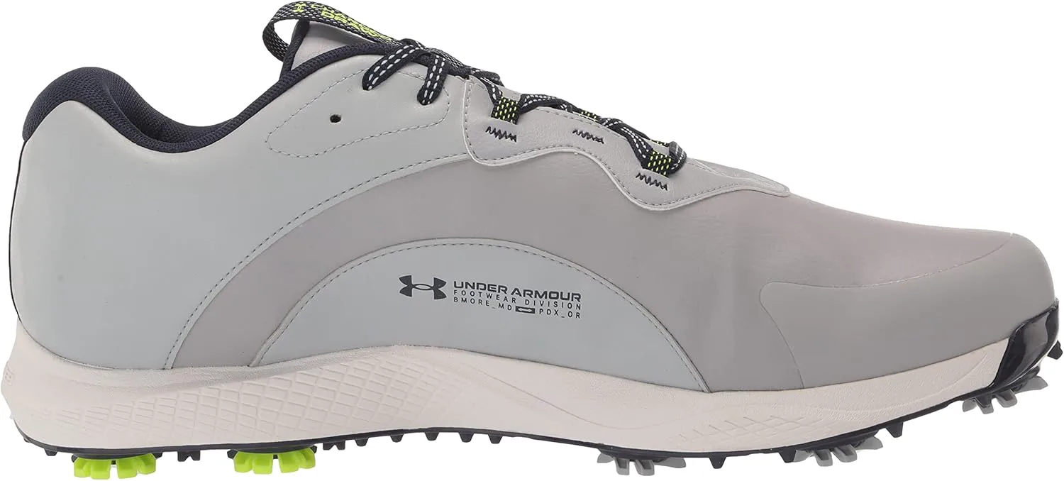 Мужские гольф-туфли Under Armour Charged Draw 2 с шипами, серый/темно-синий — фото 2