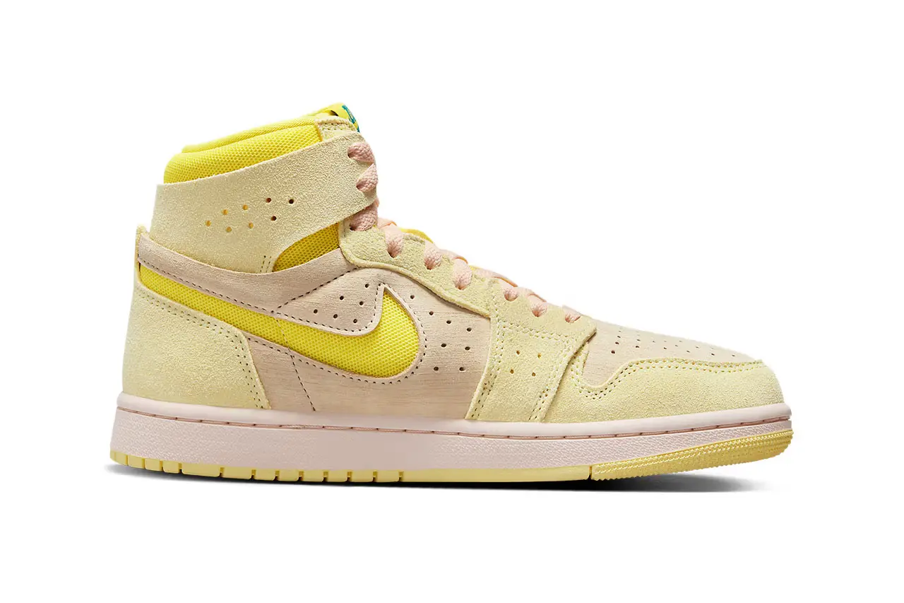 Кроссовки Nike Air Jordan 1 High Zoom CMFT 2 DV1305-800 женские 9.5 Citron Tint TF2195, бежевый — фото 3