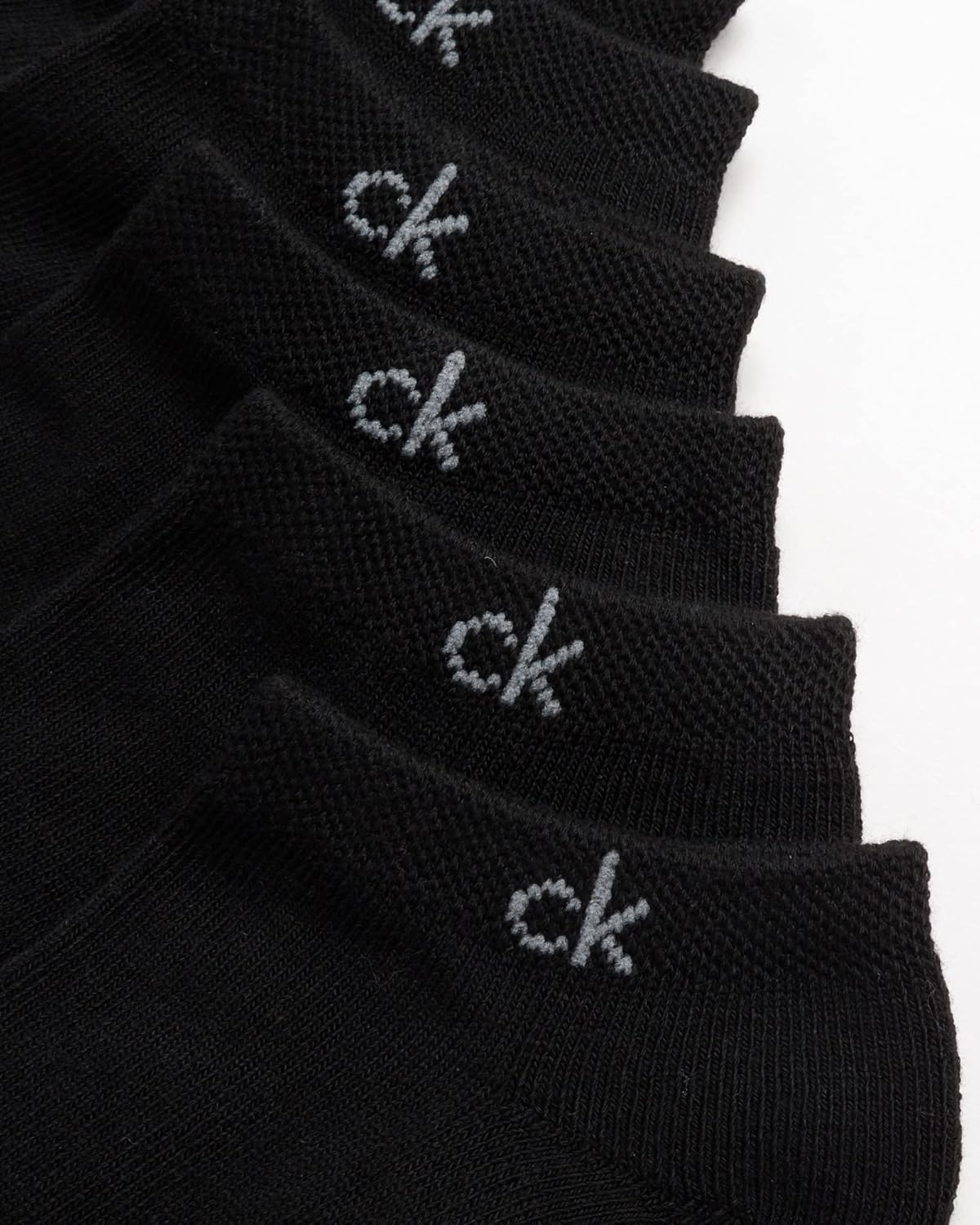 Женские носки Calvin Klein No Show - 12 пар мягких хлопковых носков с низкой посадкой для бега., Black — фото 3