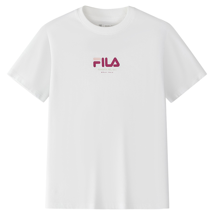 

FILA KIDS Футболка YUANTIANZHI стандартная белая для подростков, Белый, FILA KIDS Футболка YUANTIANZHI стандартная белая для подростков