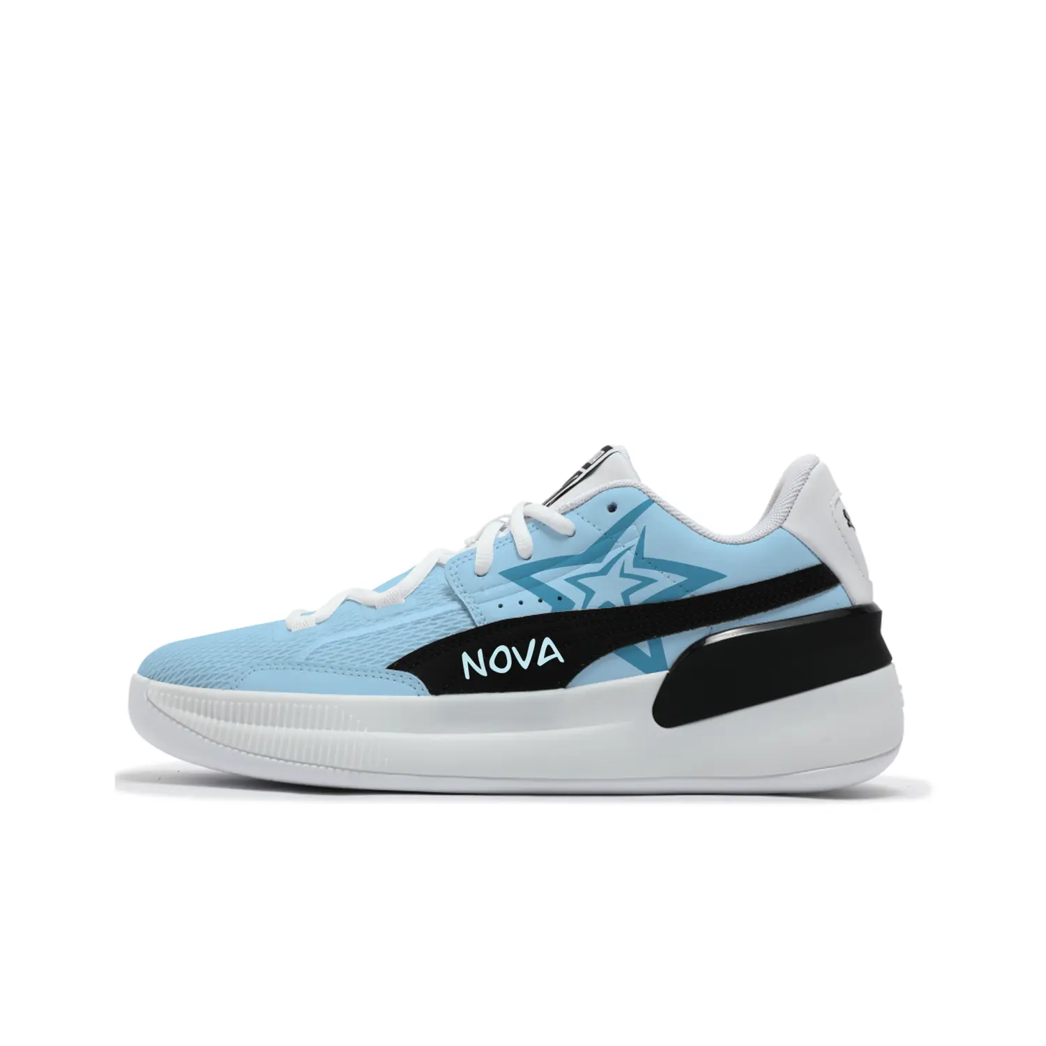 

PUMA Clyde Hardwood Team Abrasion Resistant низкие баскетбольные кроссовки Unisex Sky Blue