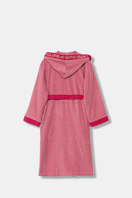 Халат махровый детский United Colors of Benetton, розовый — фото 2