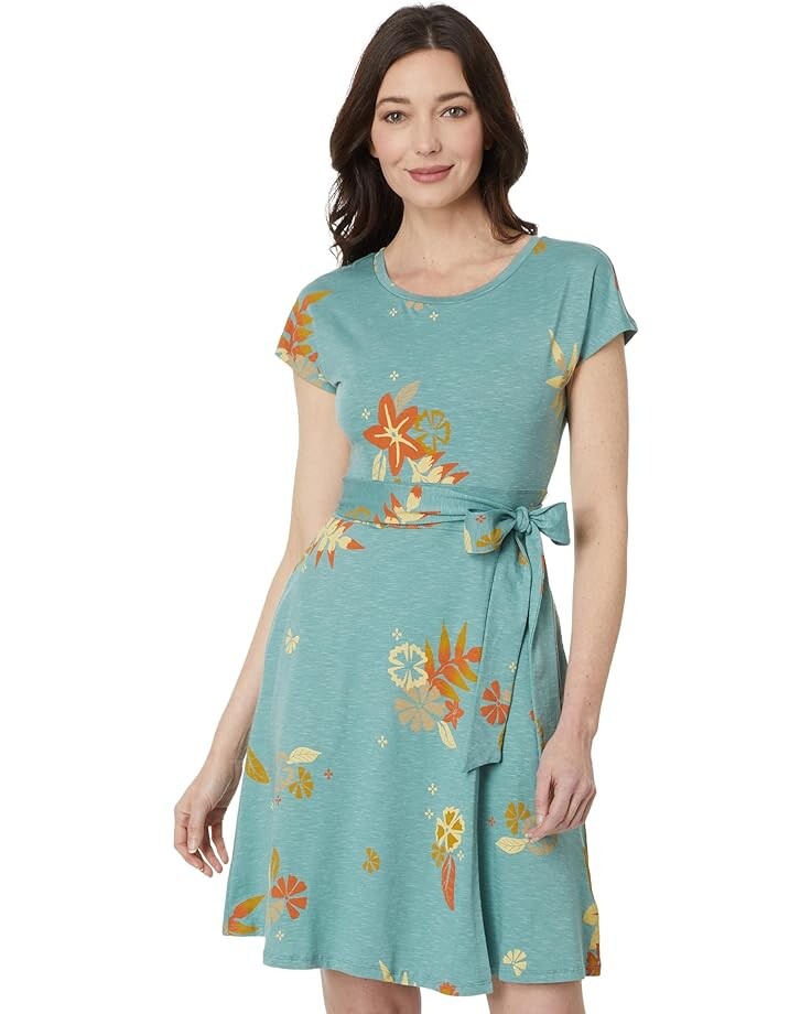 

Платье Toad&Co Cue Wrap Short Sleeve, цвет Mineral LG Floral Print
