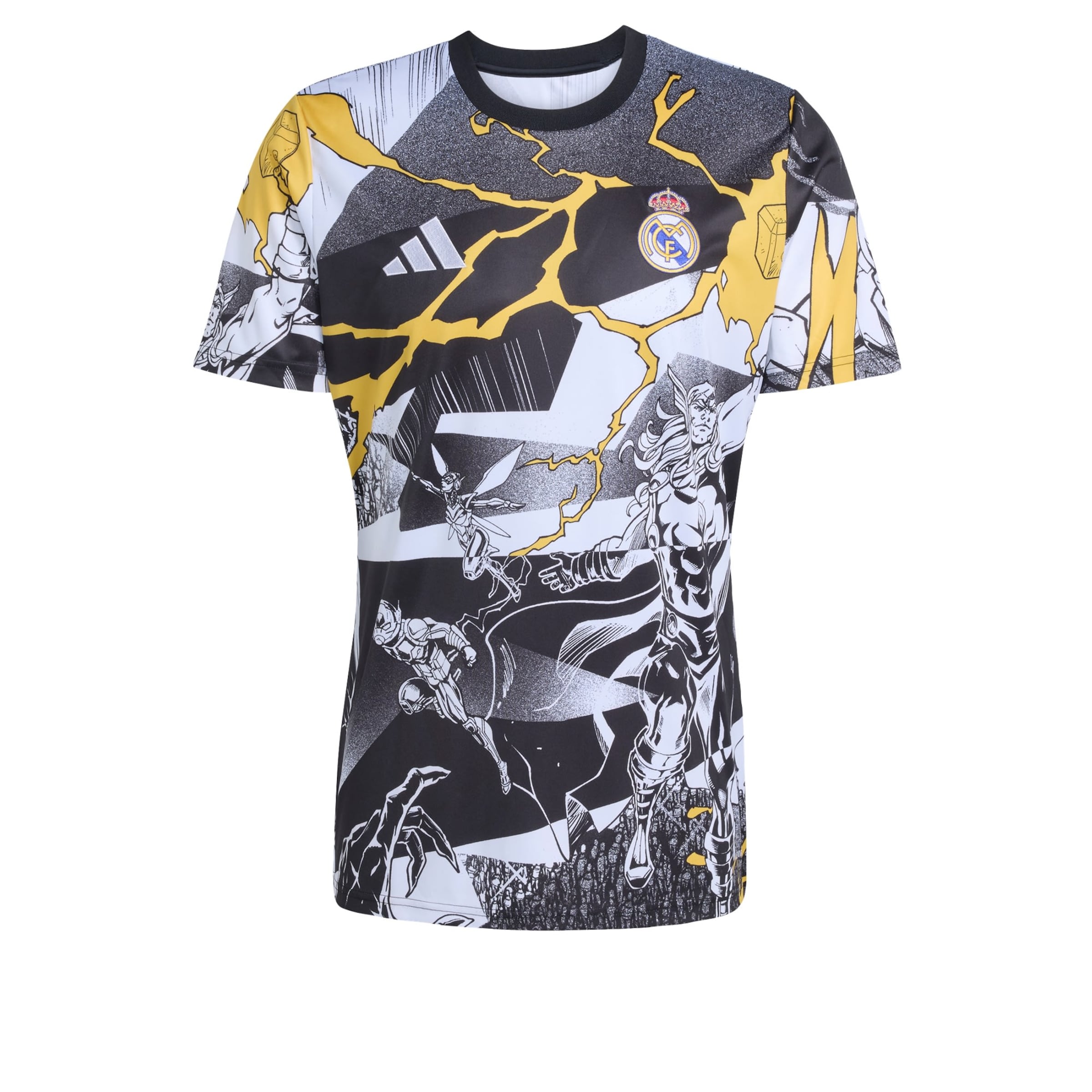 

Adidas Performance Джерси 'Real Madrid Avengers 25/26 Pre-Match' в черно-белом цвете