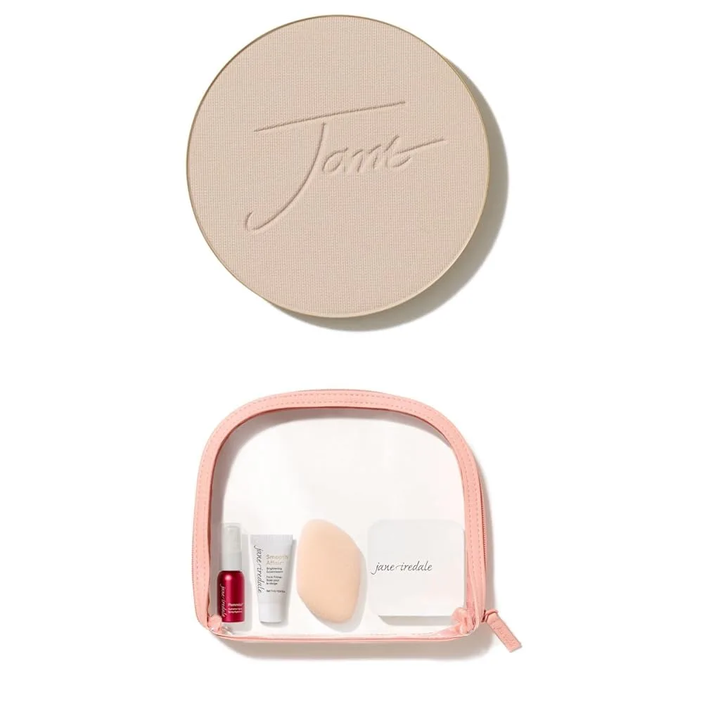 Набор многоразовых компактных пудр Jane Iredale PurePressed Base Mineral Foundation | Полуматовая прессованная пудра с SPF | Без талька, веганский продукт, не тестируется на животных, Satin