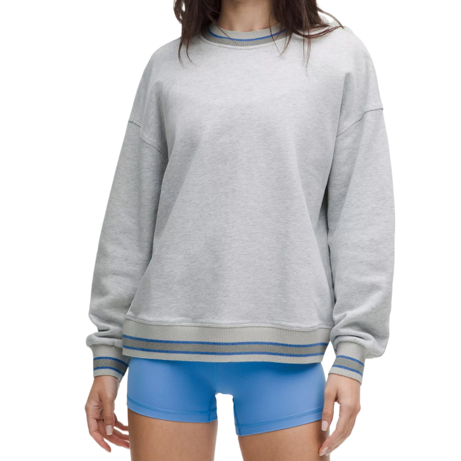 

Lululemon Идеально оверсайз свитшот женский Ultimate Light Gray Heathered Core Ultra Light Grey/Pool Party, Серый, Lululemon Идеально оверсайз свитшот женский Ultimate Light Gray Heathered Core Ultra Light Grey/Pool Party