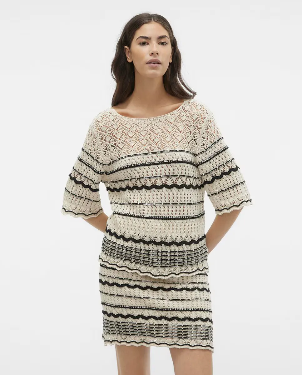

Женский топ крючком с V-образным вырезом на спине Vero Moda, белый