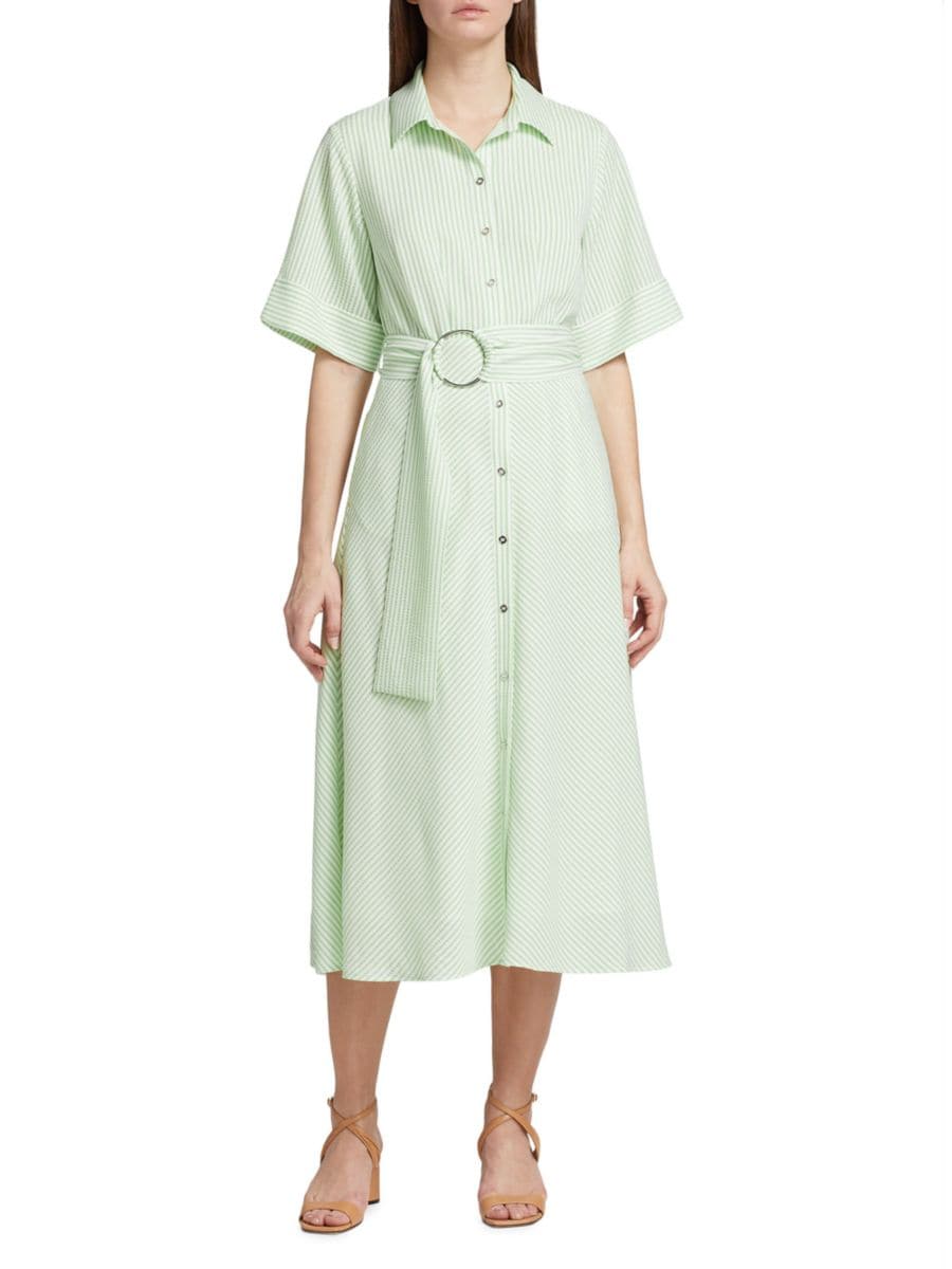 

Платье-миди с поясом Eden Elie Tahari, цвет Green White