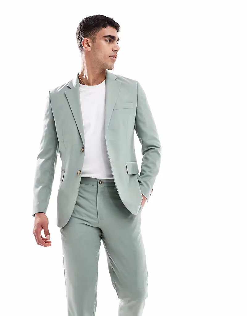 

Пиджак Jack & Jones super slim светло-зеленого цвета