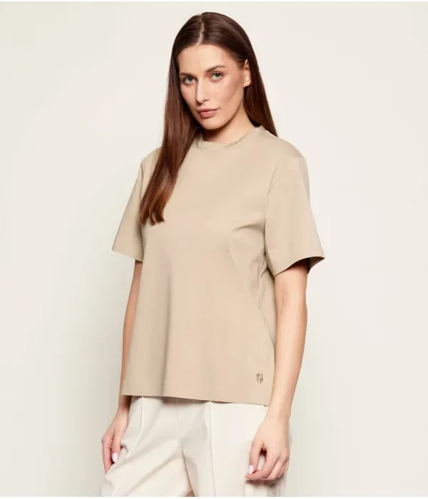 Футболка Эхарпа relaxed fit Boss, бежевый