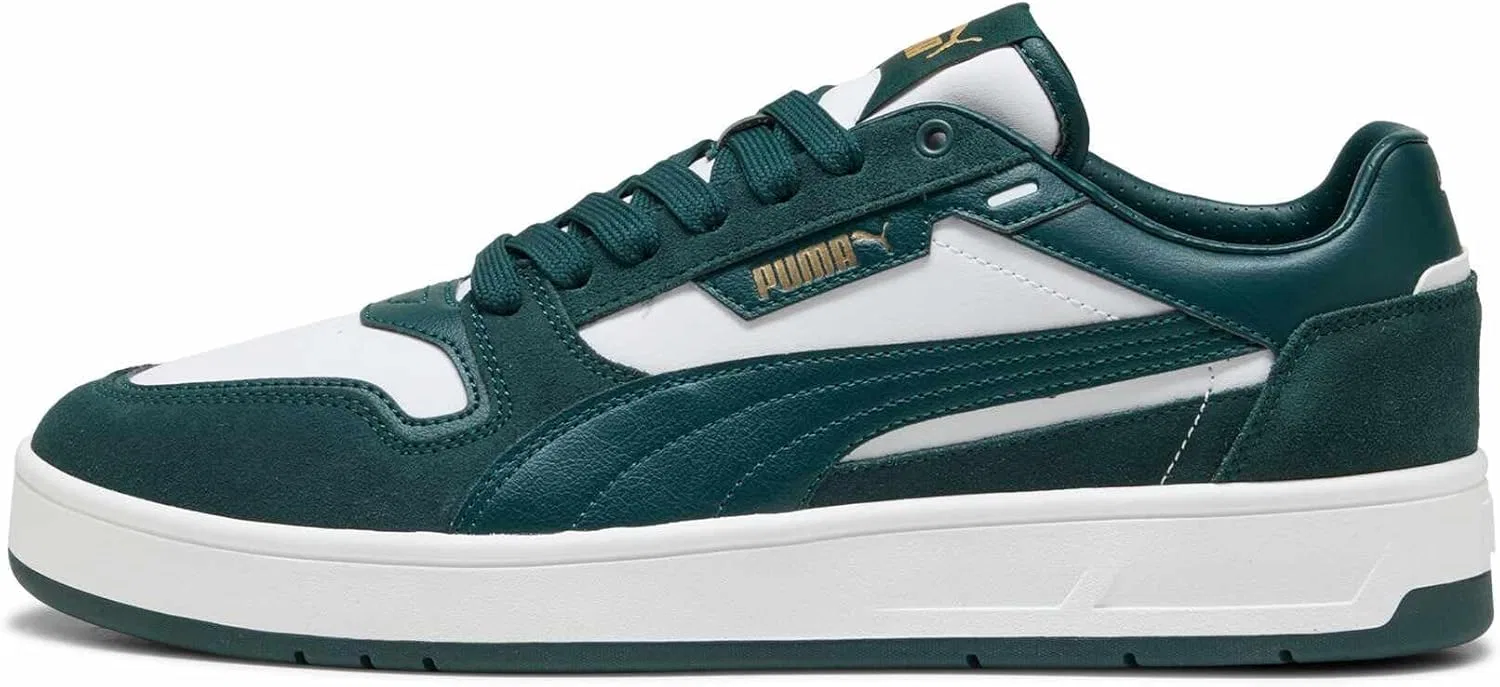 Кроссовки PUMA Adult Court Classic Suede, Puma White Green Terrain