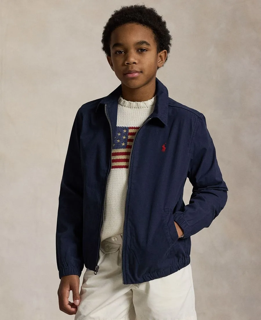 Куртка Bayport из хлопкового поплина, размер для мальчиков 8-20 лет Polo Ralph Lauren, newport темно-синий