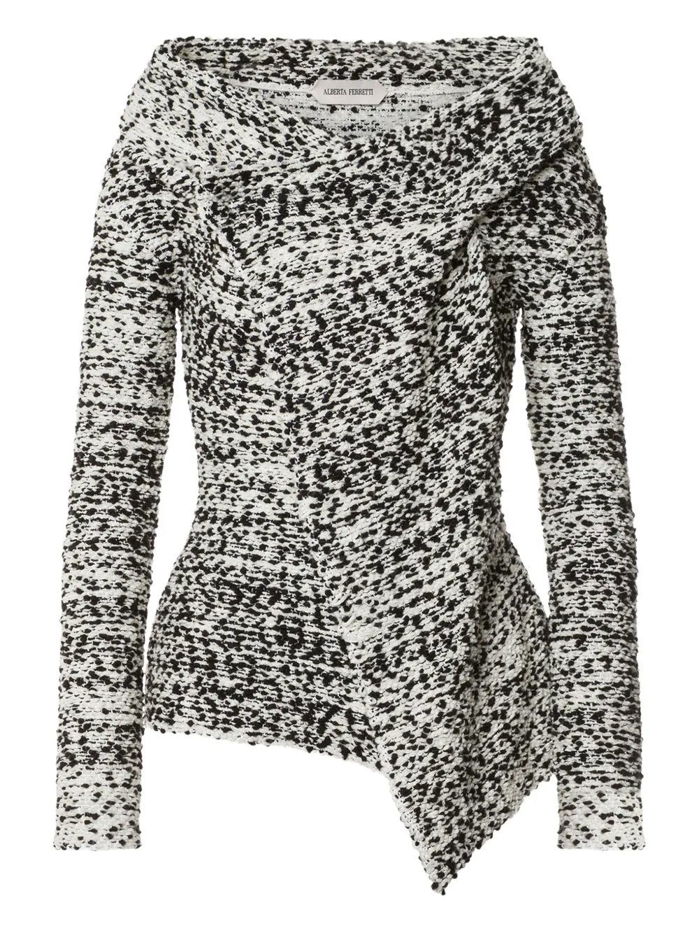 

Пиджак асимметричного кроя Alberta Ferretti, черный