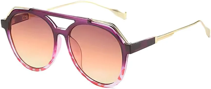 

Солнцезащитные очки в крупной оправе для мужчин и женщин, блокирующие УФ-излучение UV400, для занятий спортом на открытом воздухе и путешествий UYPTK, Purple