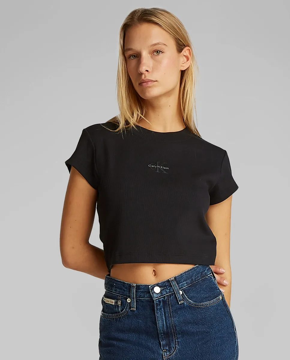 

Женская футболка с логотипом Calvin Klein Jeans, черный