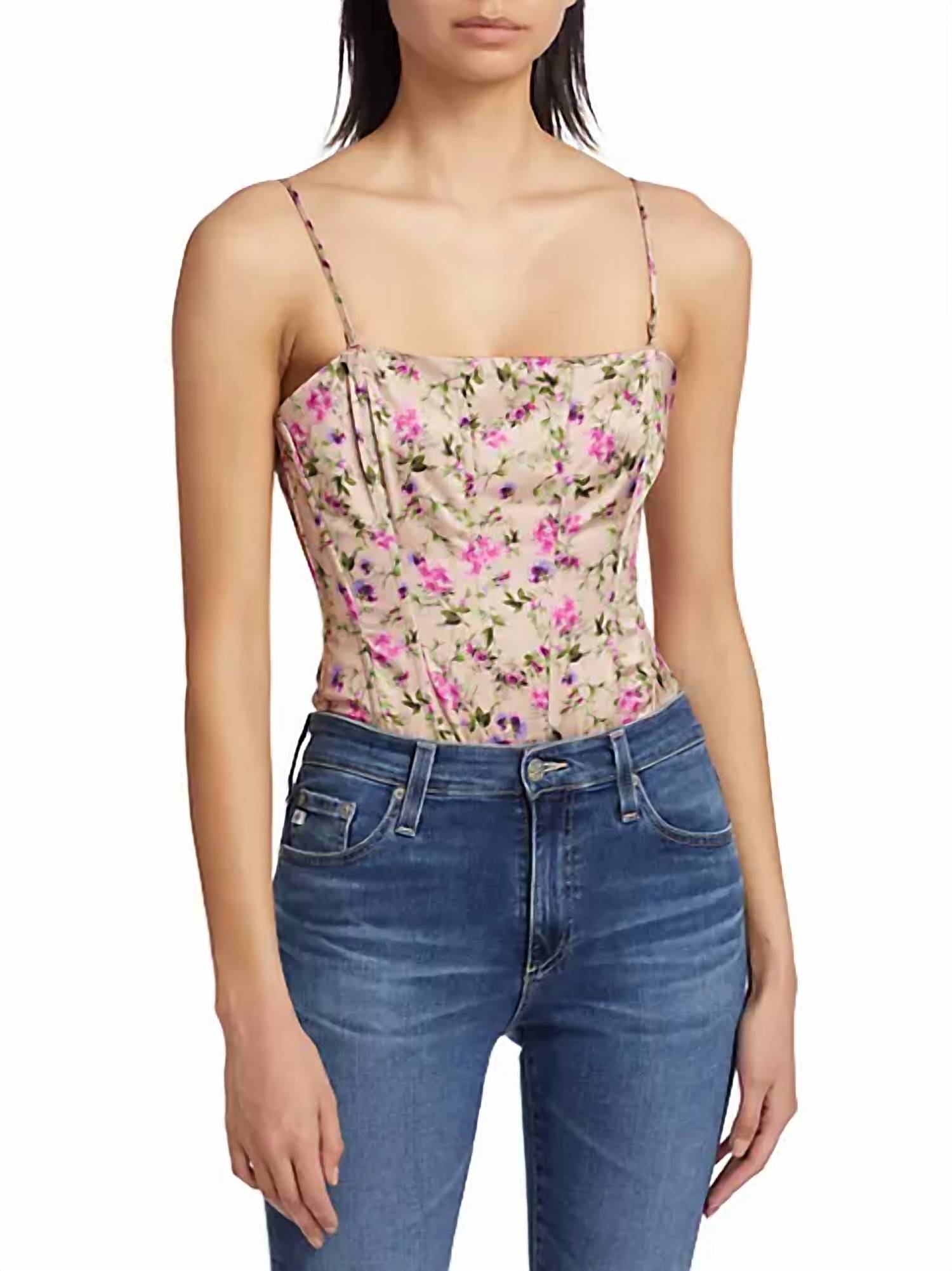 

Боди-корсет Тамара в цвете весенней герани Cami NYC, цвет spring geranium
