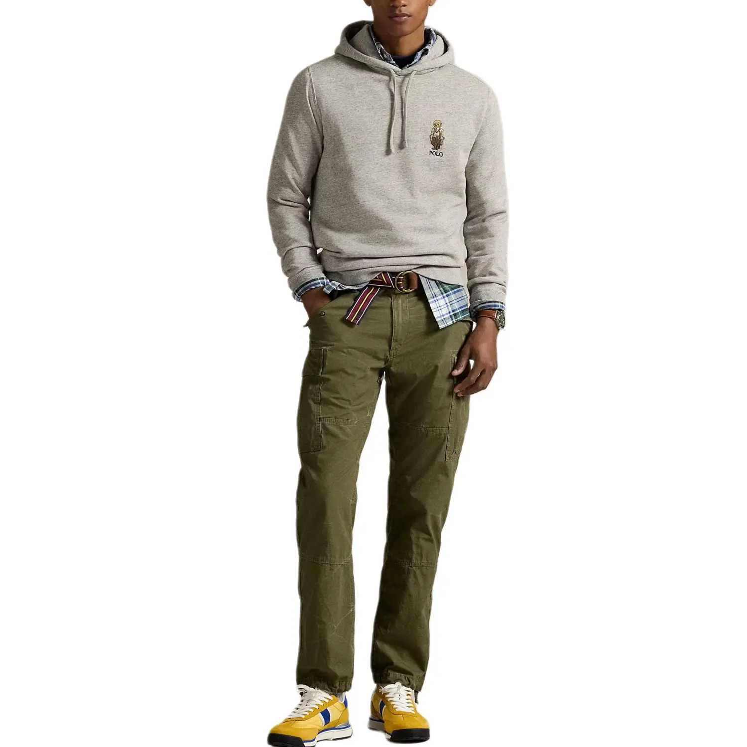 Толстовка Polo Bear из флиса Polo Ralph Lauren, heather серый — фото 4