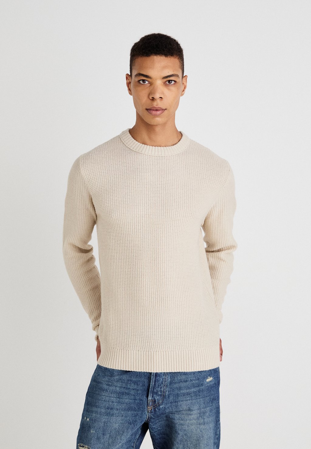 

Джемпер JJROY KNIT CREW NECK Jack & Jones, бежевый