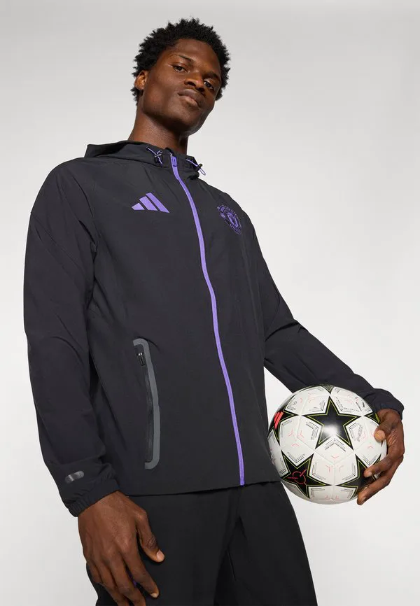 Куртка для путешествий manchester united tiro25 competition vis tech, клубная одежда Adidas Performance, Black/Purple Rush — фото 4