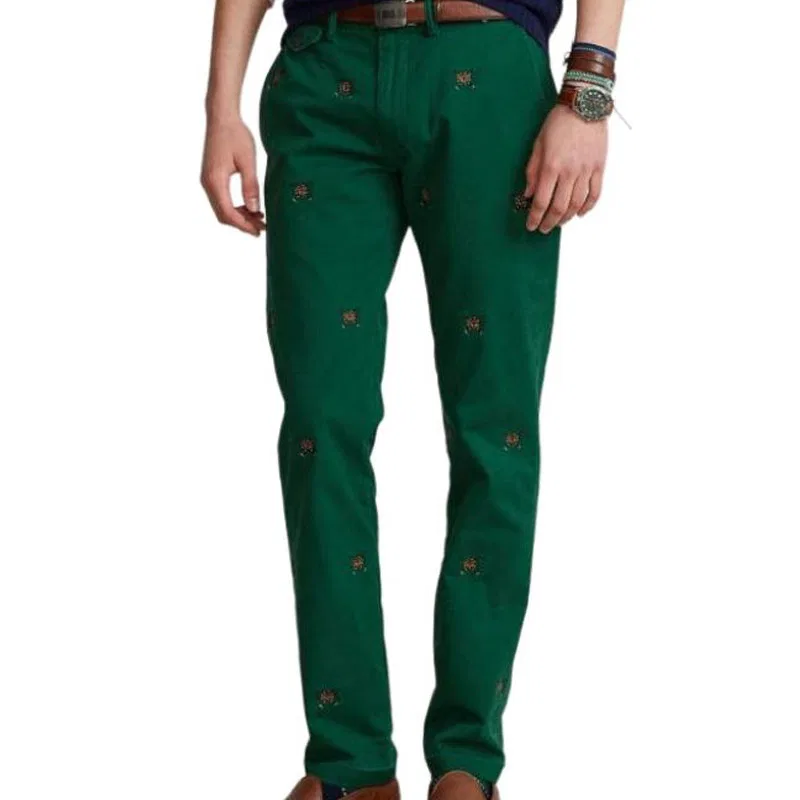 Брюки повседневные Straight Fit Version Men's Polo Ralph Lauren, Green — фото 4