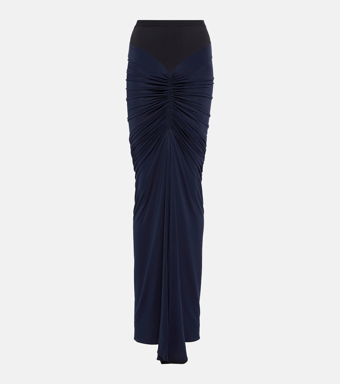 

Юбка макси из эластичного джерси с драпировкой ALAÏA, синий