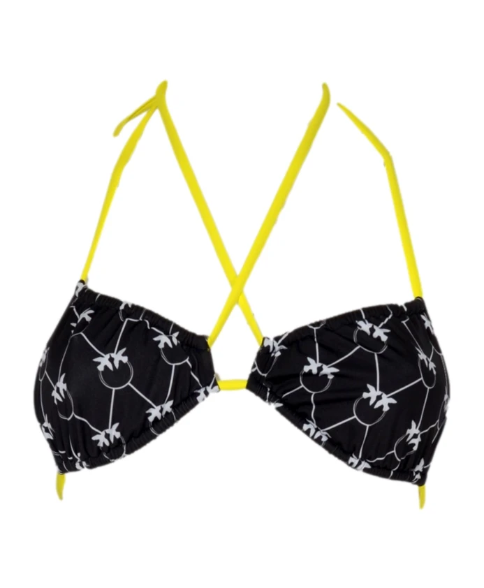 

Бикини-Топ в форме треугольника «Влюбленные птички» Pinko, черный