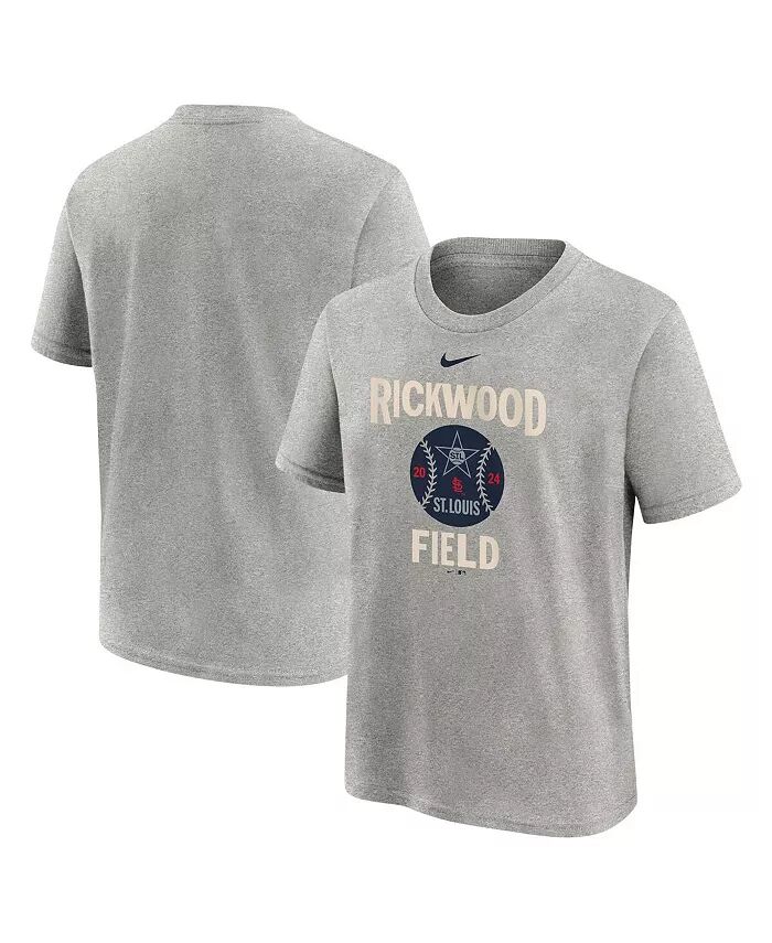 

Классическая футболка Rickwood 2024 Big Boys and Girls Heather Charcoal St. Louis Cardinals 2024 Nike, черный