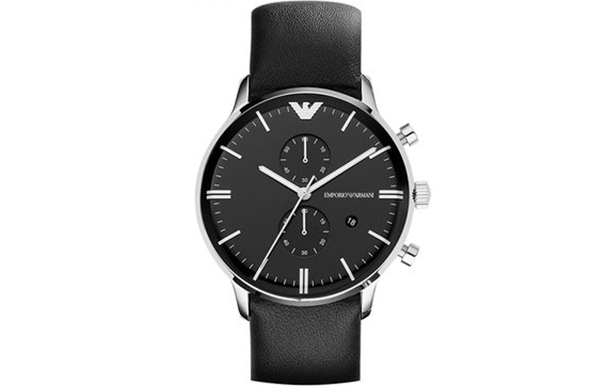 

EMPORIO ARMANI Часы Wrist Watch Quartz Movement Leather Strap 43mm Black Dial Men's Watch AR0397
