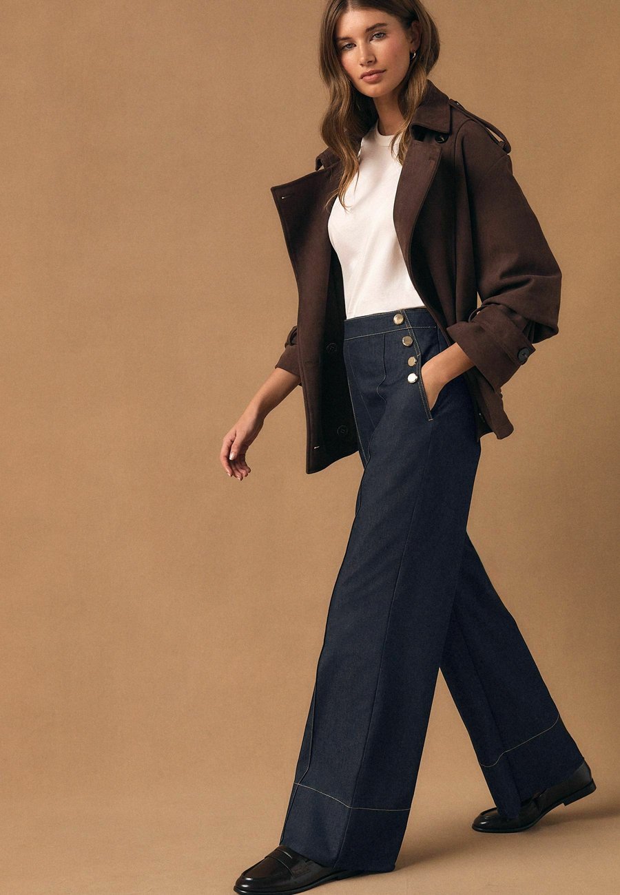 Брюки Next WITH GOLD BUTTON DETAILING ., Denim/Blue — фото 4