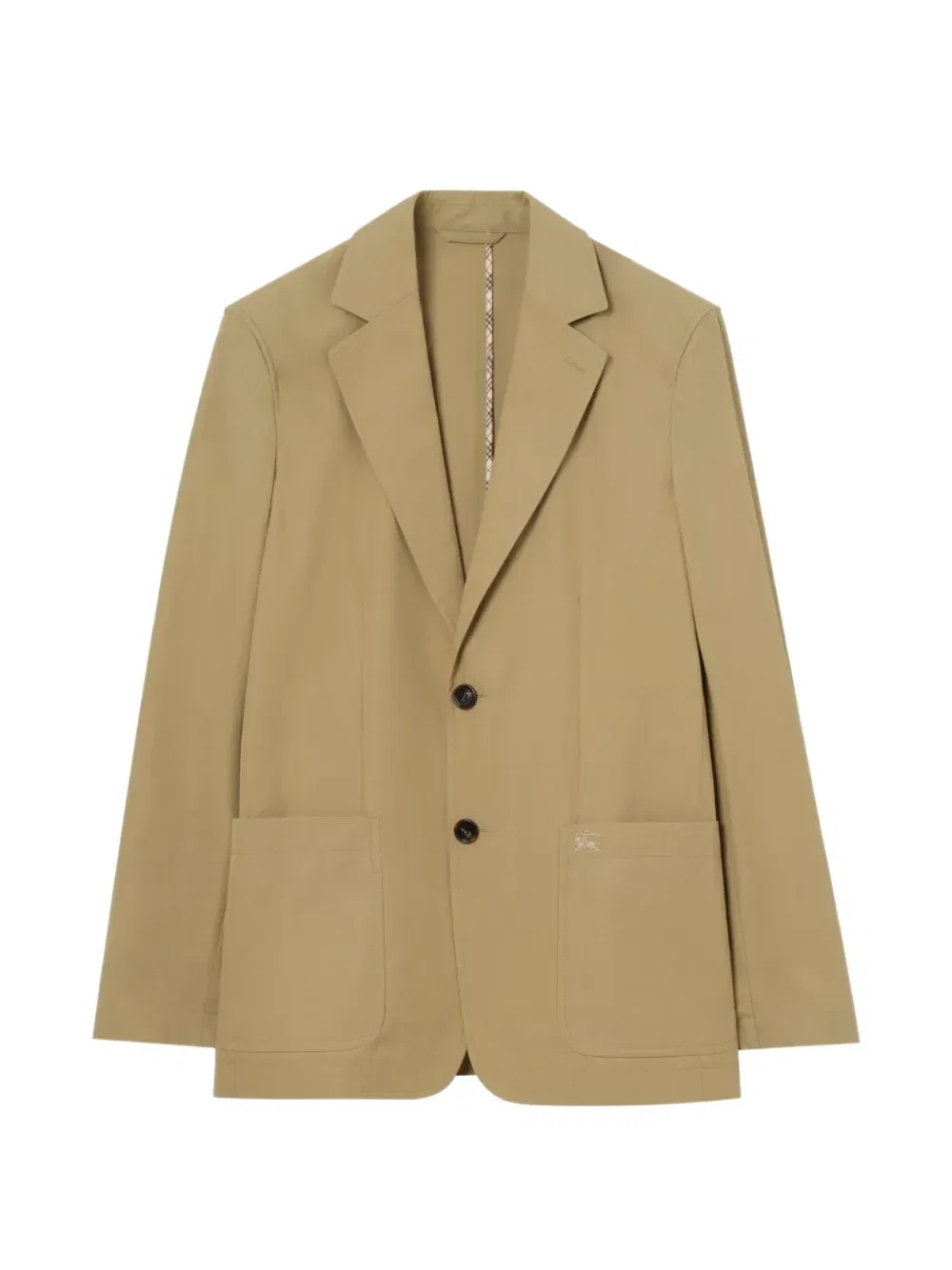 Пиджак BURBERRY, строгий, хлопковый, бежевый