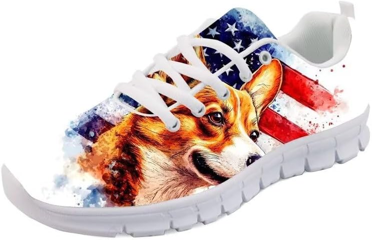 

Женские спортивные кроссовки Forchrinse с принтом американского флага и смелого орла, кроссовки для мужчин и женщин, обувь USA, президентская независимость, American Flag Corgi
