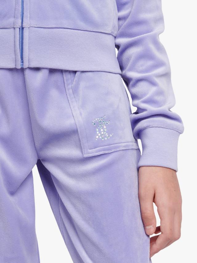Детские спортивные брюки с пайетками и широкими штанинами Juicy Couture, Jacaranda — фото 4