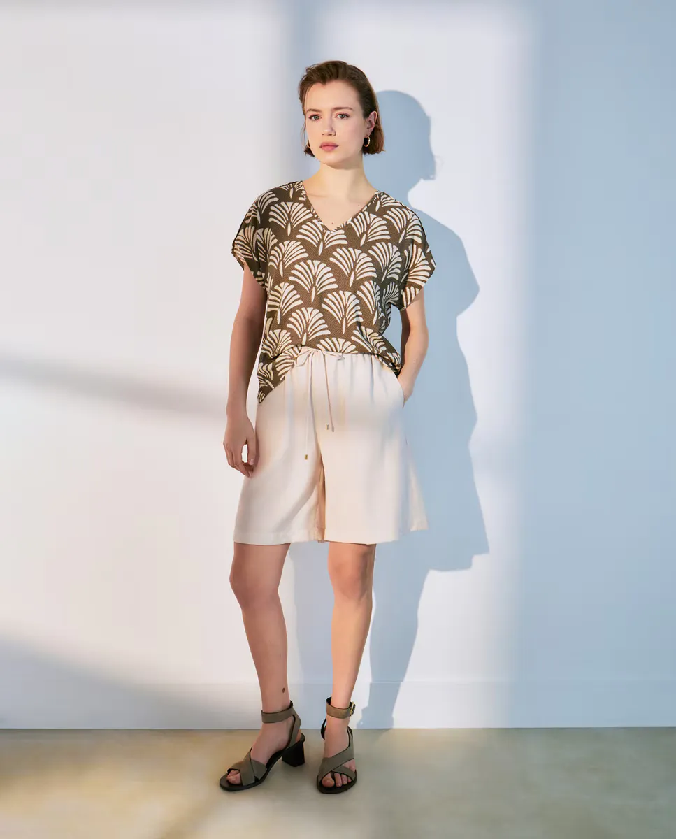 

Женские однотонные брюки Woman El Corte Inglés, цвет 120 Crudo