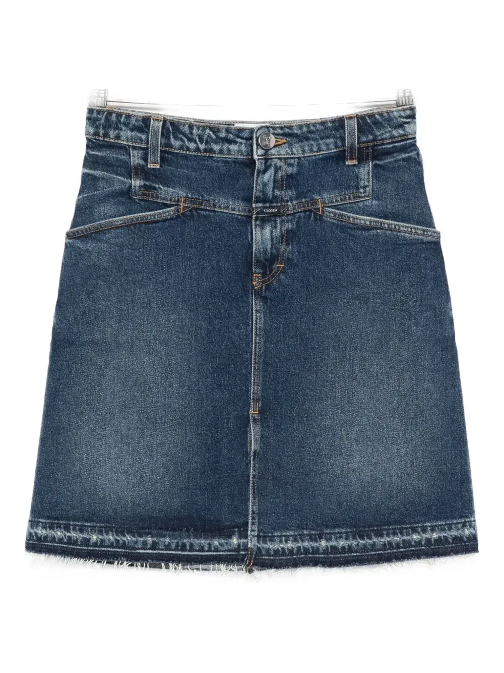 

Джинсовая мини-юбка с необработанным краем Closed, синий