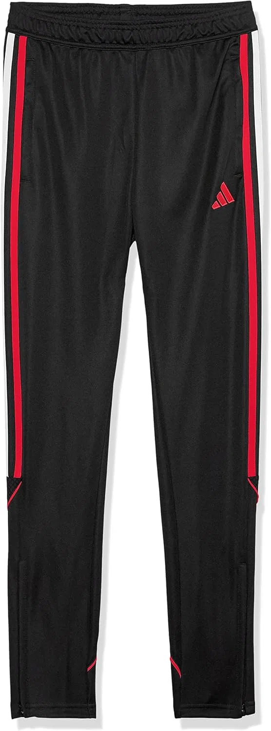 Детские спортивные штаны Adidas Tiro для девочек, Black/Team Power Red