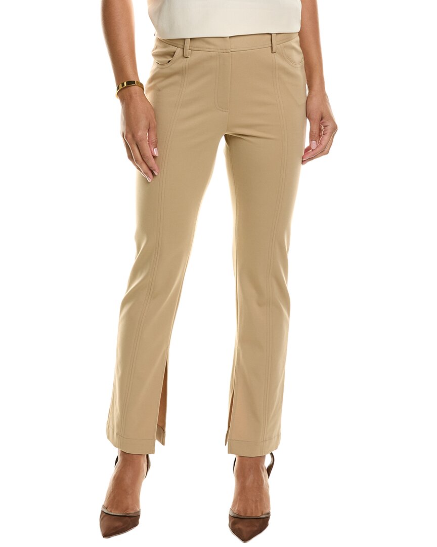 

Брюки Elie Tahari Slit Ponte, бежевый