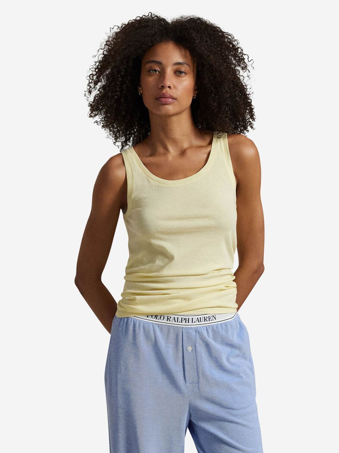 Polo Ralph Lauren Топ 'Whisper Weight Cotton' в светло-желтом цвете — фото 3