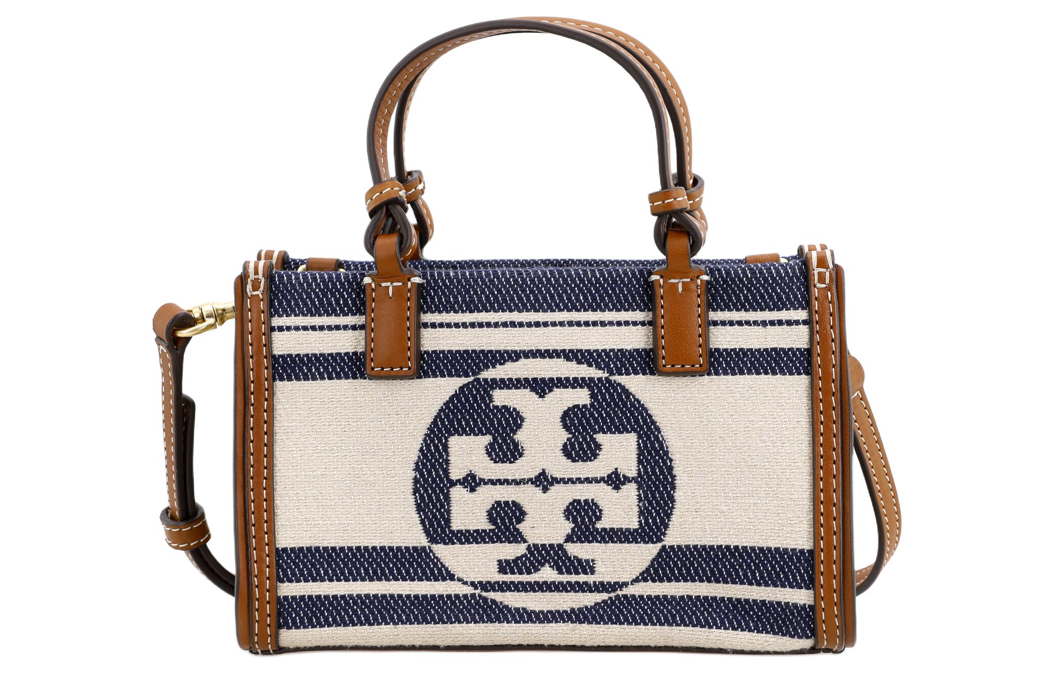 

TORY BURCH Элла Жаккард Сумка Тота Мини Женская Морской Синий