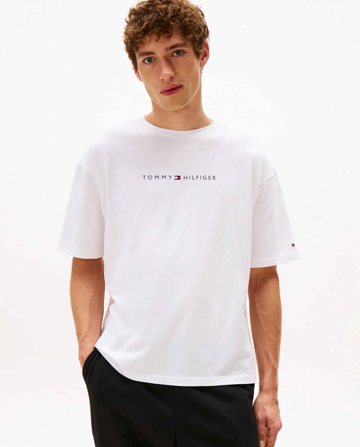 Футболка с принтом логотипа Tommy Hilfiger, белый