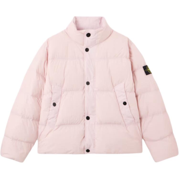 

STONE ISLAND Куртка с логотипом на нашивке, Pink