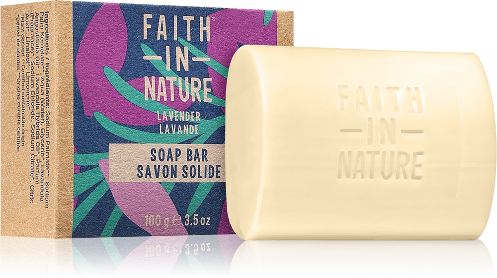 

Мыло ручной работы, лавандовое, натуральное твердое мыло с ароматом лаванды Faith In Nature, 100 гр