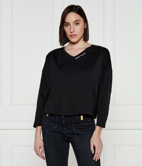 

Блуза женская Elisabetta Franchi с v-образным вырезом, черный