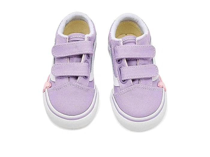 Кроссовки с бабочками Old Skool V Butterfly Vans Kids, Soft Orchid — фото 3