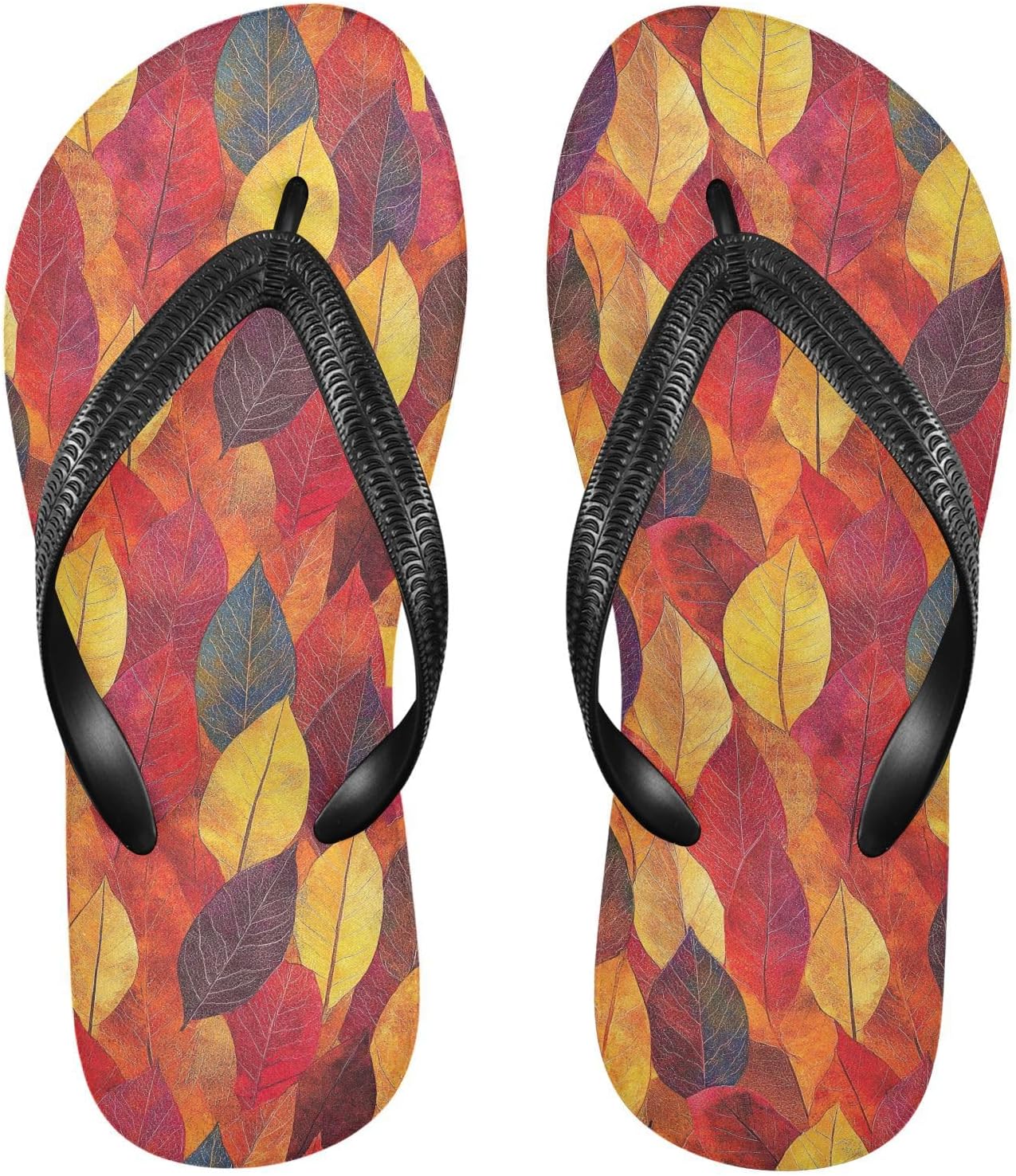 

Женские и мужские пляжные шлепанцы с яркими осенними листьями, летние повседневные сандалии для душа 20858580 Kfbe, Leaves