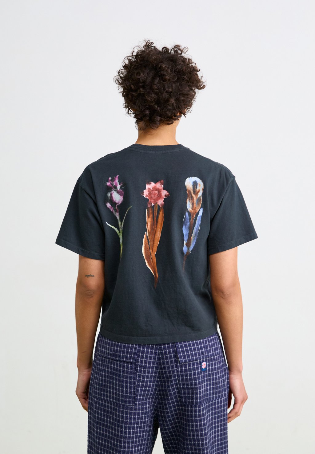 

Футболка с принтом WATER COLOR FLOWER Obey Clothing, черный